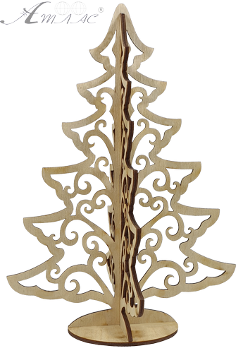 Новогоднее украшение Елочка ажурная на подставке 3 D 20 см AS-4258, F-0136 Новогоднее украшение Елочка ажурная на подставке 3 D 20 см AS-4258, F-0136