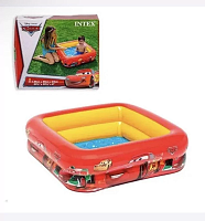 Басейн Intex квадратний м'яке надувне дно Тачки 85-85-23см  57101