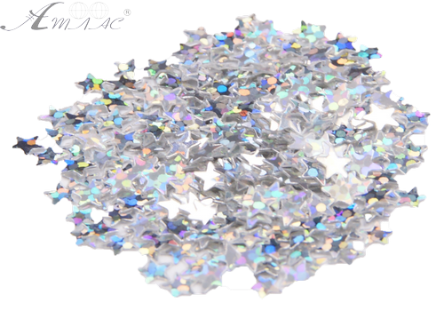 Блестки (Глиттер) Звезды Атлас 1 гр - Серебро AS-2097, А-953