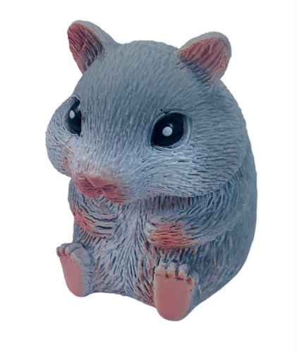 Игрушка Силиконовая тянучка Хомяк Большой серый 8 см  07356 фото 2