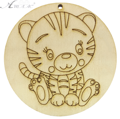 Фигурка фанерная - Тигр № 2 сидит в шарике 70 х 70 мм AS-4537 Фигурка фанерная - Тигр № 2 сидит в шарике 70 х 70 мм AS-4537