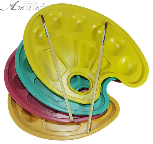 Палитра овальная № 5 цветная 23 х 17,5 см AS-0020 Палитра овальная № 5 цветная 23 х 17,5 см AS-0020