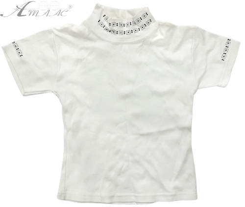 Гольф для дівчинки білий зі стразами, підлітковий Flink 12481 Гольф для дівчинки білий зі стразами, підлітковий Flink 12481