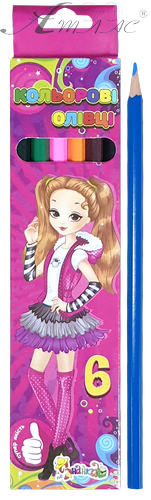 Карандаши цветные 6 цветов Незнайка 081900