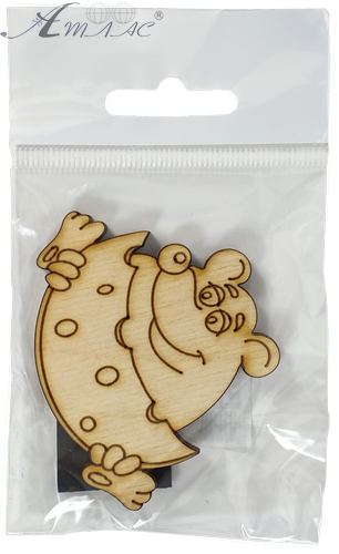 Фігурка фанерна - Мишеня № 4 з сиром напівмісяцем 67 х 53 мм з магнітом AS-4828, В-0386 фото 2 Фігурка фанерна - Мишеня № 4 з сиром напівмісяцем 67 х 53 мм з магнітом AS-4828, В-0386 фото 2