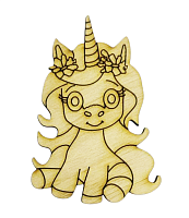 Фигурка Лошадка №  4 сидить єдиноріг 5 х 7 см  AS-4374