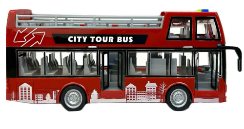 Игрушка Автобус Shuttle Bus кабрио двухэтажный красный 28 см WY916A фото 2 Игрушка Автобус Shuttle Bus кабрио двухэтажный красный 28 см WY916A фото 2