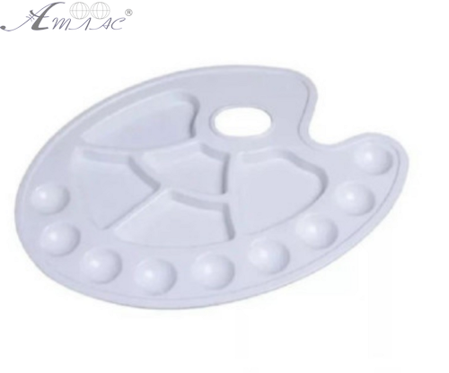 Палитра пластиковая овальная на 14 отделений 21 x 29 см 05553 Палитра пластиковая овальная на 14 отделений 21 x 29 см 05553