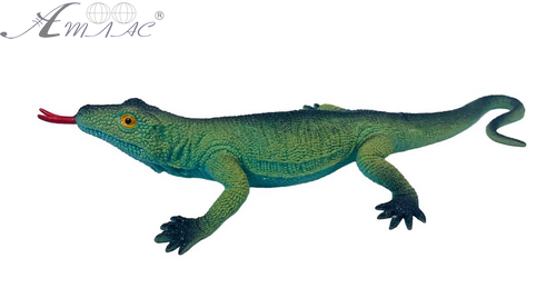 Іграшка Силіконова тягнучка Ящірка Велика зелена з червоною мовою 11516 фото 2 Іграшка Силіконова тягнучка Ящірка Велика зелена з червоною мовою 11516 фото 2