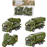 Игрушка Набор военной техники 3 машины и мотоцикл BQ600-4
