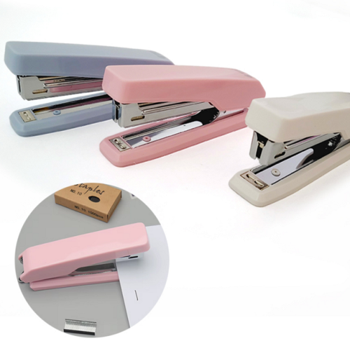 Степлер № 10 пробивает 12 листов микс цветов Jiliang  00487