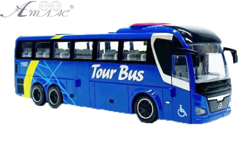 Іграшка Автобус Tour Bus Синій двері відчиняються світло звук 28 см WY1107A Іграшка Автобус Tour Bus Синій двері відчиняються світло звук 28 см WY1107A