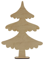 Фігурка фанерна - Ялинка велика засніжена на підставці 18 см  AS-4641