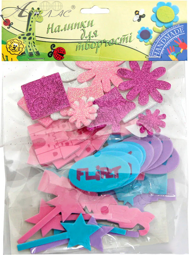 Наклейки 1 Вересня Казкове королівство, 55 шт м'які з блискітками 950195