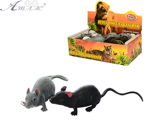 Игрушка Силиконовая тянучка Крыса чорная 9 см + хвост 06511 Игрушка Силиконовая тянучка Крыса чорная 9 см + хвост 06511