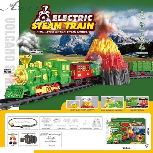 Іграшка Залізниця ELECTRIC STEAM TRAIN акумулятор 699-54 A Іграшка Залізниця ELECTRIC STEAM TRAIN акумулятор 699-54 A