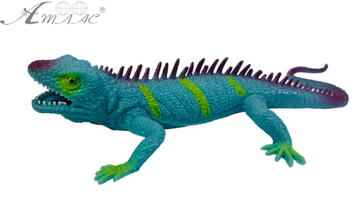 Игрушка Силиконовая тянучка Ящерица Большая бирюзовая с красным хребтом 14181 фото 2 Игрушка Силиконовая тянучка Ящерица Большая бирюзовая с красным хребтом 14181 фото 2