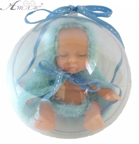 Іграшка Пупс із накидкою У помаранчевому в кулі d=11см 8210 Іграшка Пупс із накидкою У помаранчевому в кулі d=11см 8210