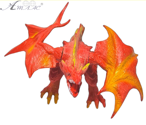 Игрушка Дракон фигурка Оранжевый стоит 16см резина 11266 фото 2 Игрушка Дракон фигурка Оранжевый стоит 16см резина 11266 фото 2