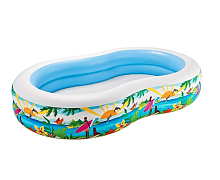 Бассейн Intex овальный 2 кольца 262*160*46см  56490