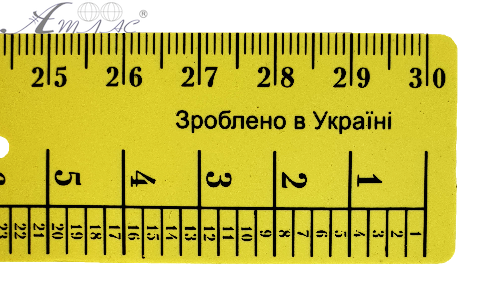 Лінійка 30 см Закрійника жовта AS-0617 фото 3 Лінійка 30 см Закрійника жовта AS-0617 фото 3