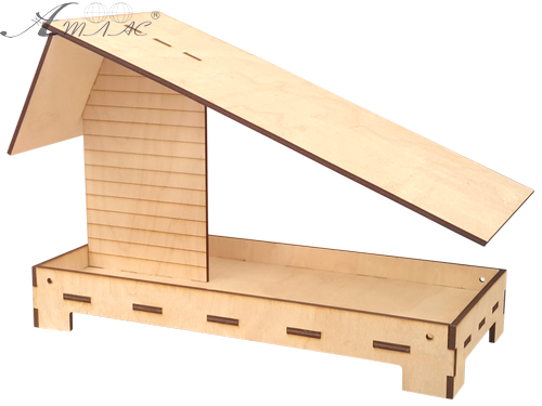 Кормушка окрашенная № 12/1 морилка под лаком 29 х 21 х 14 см AS-4313 Кормушка окрашенная № 12/1 морилка под лаком 29 х 21 х 14 см AS-4313