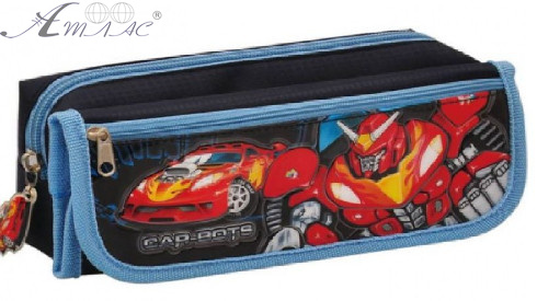 Пенал шкільний Leader Car Bots 21 х 10 см HS-01126 Пенал шкільний Leader Car Bots 21 х 10 см HS-01126
