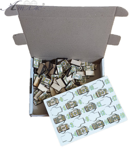 Игрушка развивающая Арифметические Фишки 110шт поле - 26х19см  AS-7186 фото 2