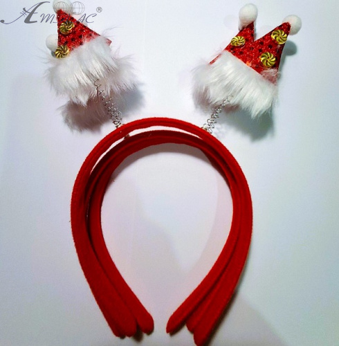 Обруч Новорічний з Ковпаком Діда Мороза 08735 Обруч Новорічний з Ковпаком Діда Мороза 08735