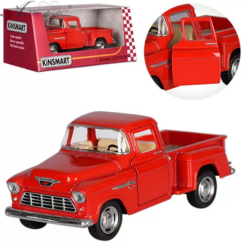 Машинка Kinsmart Chevrolet Stepside Pickup 1955 рік KT5330WF, WB фото 2 Машинка Kinsmart Chevrolet Stepside Pickup 1955 рік KT5330WF, WB фото 2