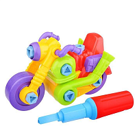 Игрушка Мотоцикл разборный с инструментами 21 см  ИП30.002