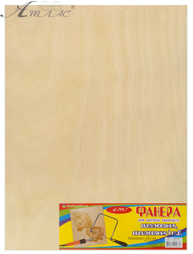 Фанера для выпиливания и выжигания А3 - 9 мм 300 х 400 мм AS-0708 Фанера для выпиливания и выжигания А3 - 9 мм 300 х 400 мм AS-0708