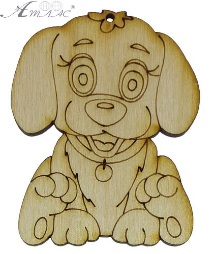 Фигурка фанерная - Песик № 8 как в очках 70 х 57 мм с магнитом AS-4784, В-0311 Фигурка фанерная - Песик № 8 как в очках 70 х 57 мм с магнитом AS-4784, В-0311