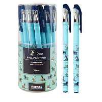 Ручка кулькова Axent Dogs синя AВ1049-31-А