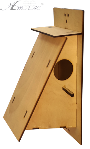Скворечник № 3/1 скошенный окрашенный, морилка под лаком 16 х 17 х 30 см AS-4360 Скворечник № 3/1 скошенный окрашенный, морилка под лаком 16 х 17 х 30 см AS-4360