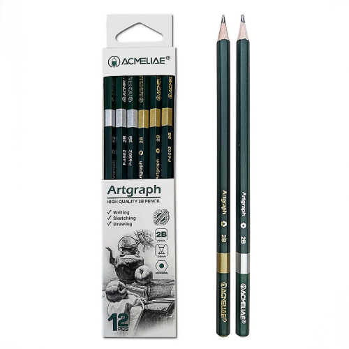 Карандаш графитный Acmeliae Matt Green мягкий 2 B шестигранный 6502P Карандаш графитный Acmeliae Matt Green мягкий 2 B шестигранный 6502P