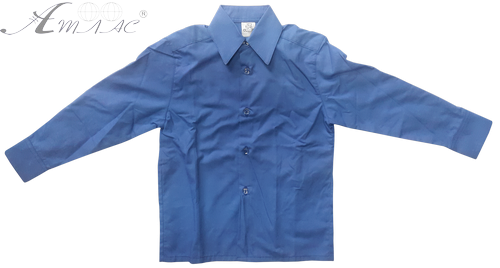 Сорочка х/б з довгими рукавами, синя р.24 14273