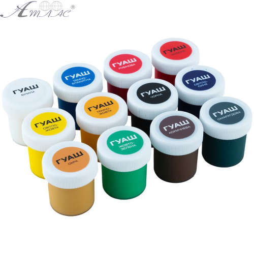 Гуаш набір Kite Classic 12 кольорів 20мл K-063 фото 3 Гуаш набір Kite Classic 12 кольорів 20мл K-063 фото 3