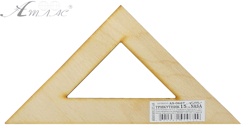 Треугольник деревянный 15см NASA фиолетовый  AS-0667 фото 3