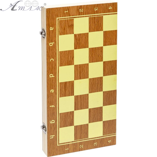 Игра Настольная Шашки, Шахматы, Нарды 3 в 1 дерево 30см  622А фото 3