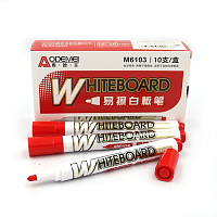 Маркер сухостираемый Aodemei круглый красный  M6103RD