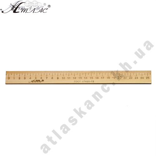 Линейка Деревянная 25 см напечатанная, только опт от 100 шт AS-0662, К-4057 Линейка Деревянная 25 см напечатанная, только опт от 100 шт AS-0662, К-4057
