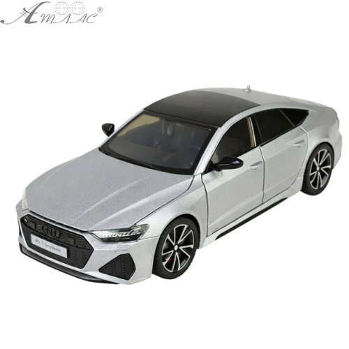 Машинка Автопром Audi RS7 Sportback серебристая металл свет звук 20см  AP7754