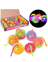 Игрушка Мячик Йо - Йо 7,5 см с шипами массажный, светится  08648