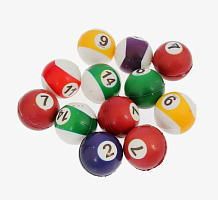 Іграшка М'ячик м'який фомовий 6 см Більярд  06939