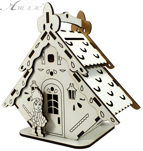 Дом № 8 копилка, из МДФ 17 х 9 х 15 см AS-6244, М-2081 Дом № 8 копилка, из МДФ 17 х 9 х 15 см AS-6244, М-2081