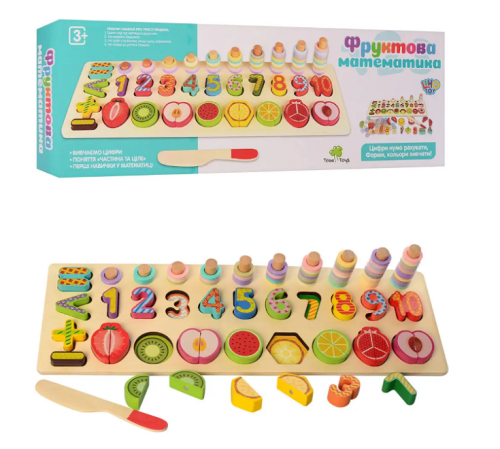 Игрушка Деревянная Набор Фруктовая Математика MD2284 Игрушка Деревянная Набор Фруктовая Математика MD2284