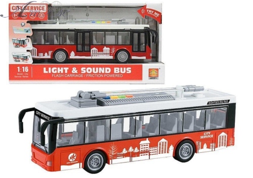 Игрушка Машинка City Service Троллейбус со светом, двери открываются, 28 см 911а фото 2 Игрушка Машинка City Service Троллейбус со светом, двери открываются, 28 см 911а фото 2