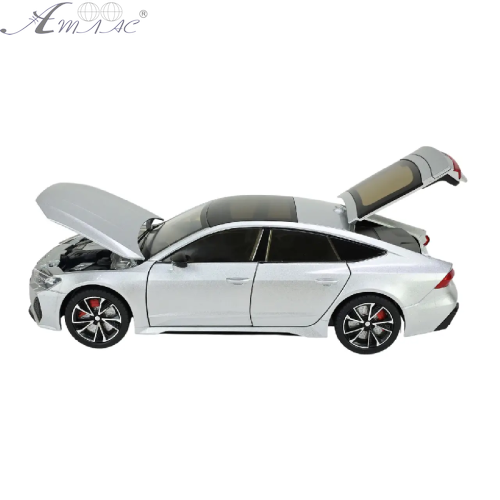 Машинка Автопром Audi RS7 Sportback серебристая металл свет звук 20см  AP7754 фото 3