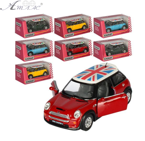 Машинка Kinsmart Mini Cooper S металл инерционная KT5059WF Машинка Kinsmart Mini Cooper S металл инерционная KT5059WF